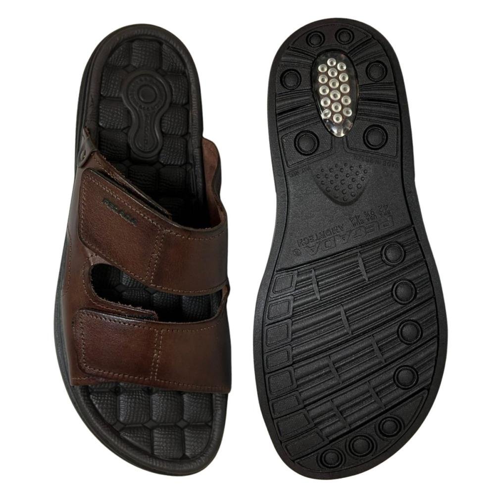 SANDÁLIA PEGADA MASCULINA EM COURO 131283 Marrom 2