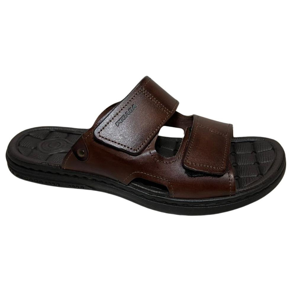 SANDÁLIA PEGADA MASCULINA EM COURO 131283 Marrom 3