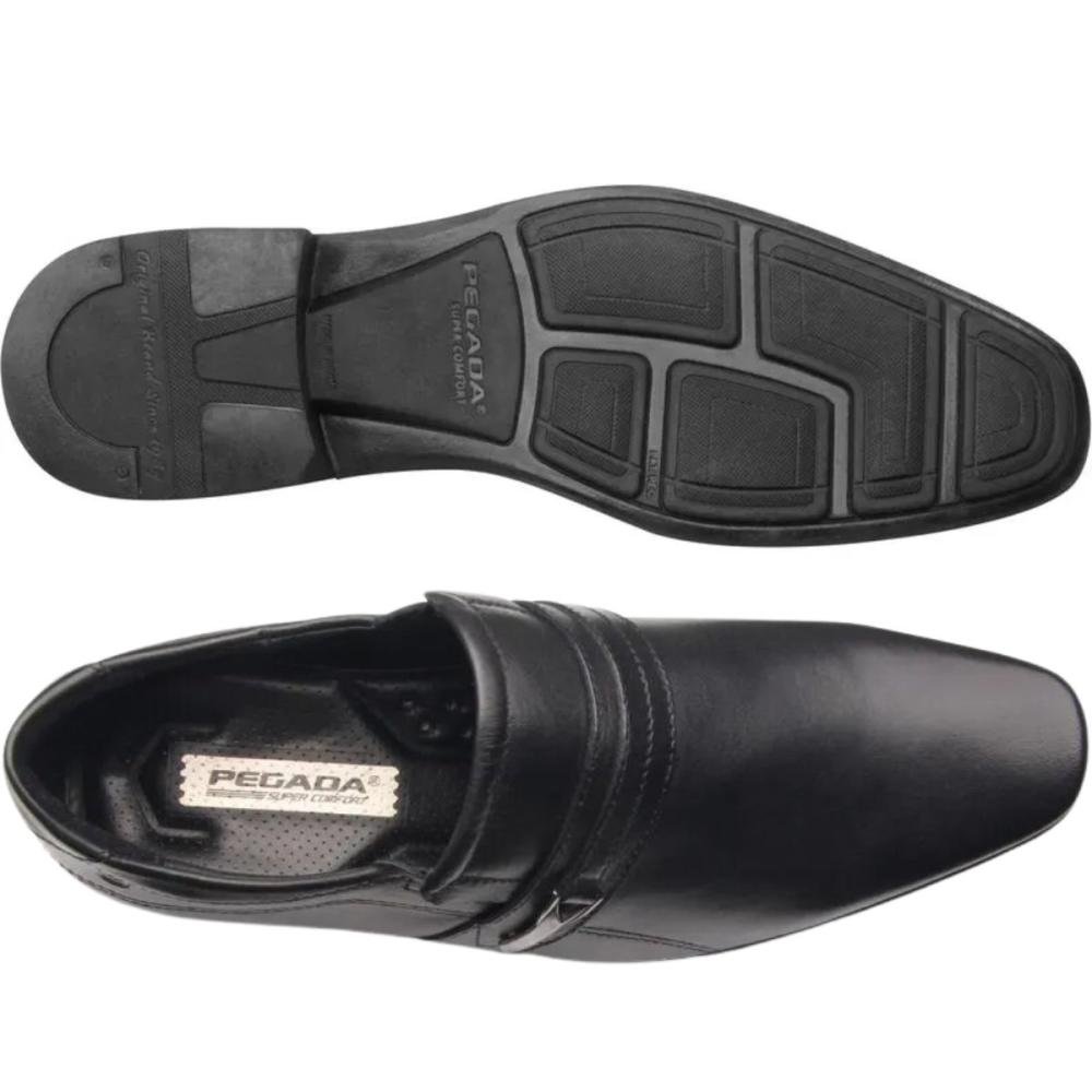 SAPATO SOCIAL PEGADA MASCULINO EM COURO 124608 Preto 2