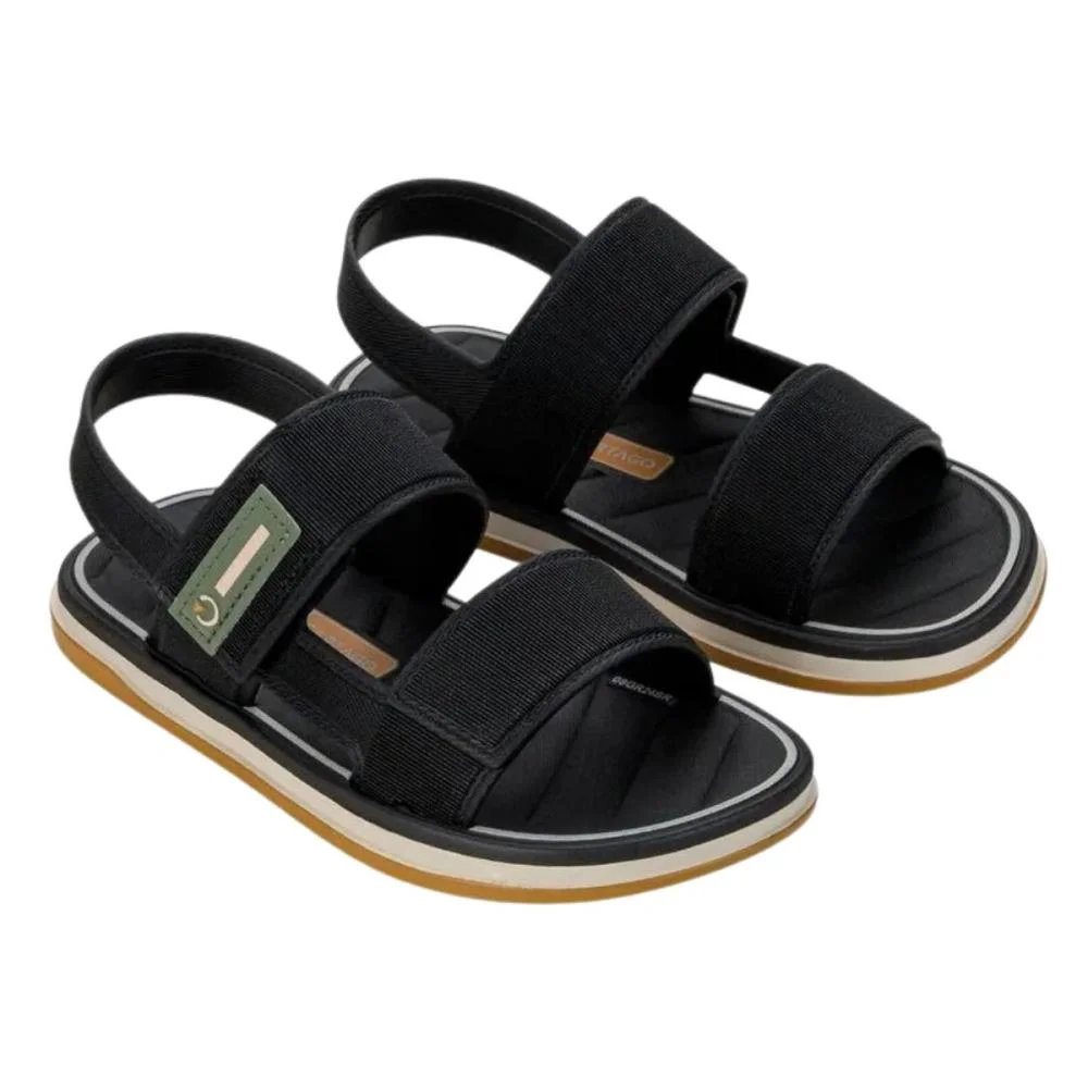 SANDÁLIA CARTAGO INFANTIL MALAGA SPORT 12462 Preto/Verde 2