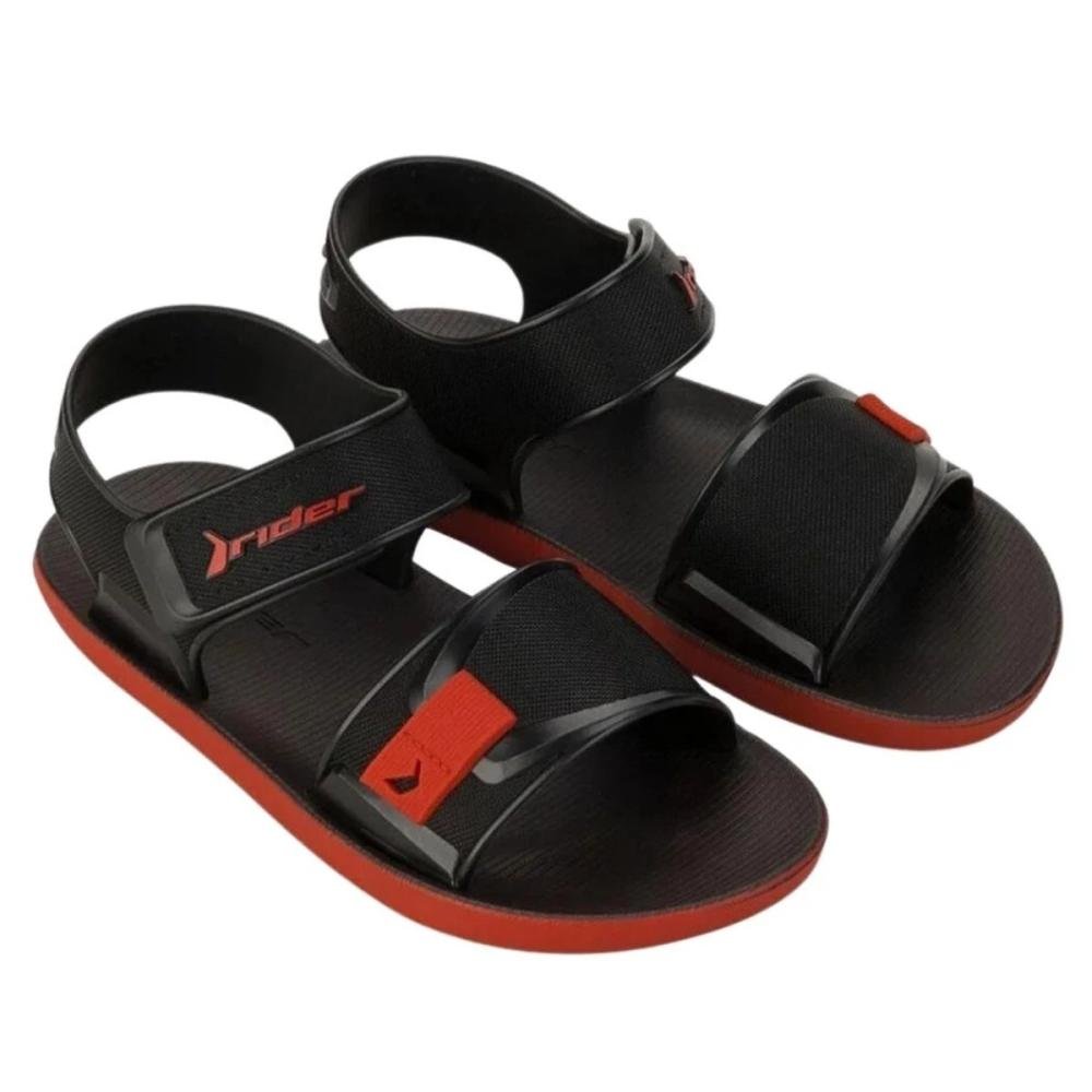 SANDÁLIA RIDER INFANTIL KICK 12354 Preto/Vermelho 2