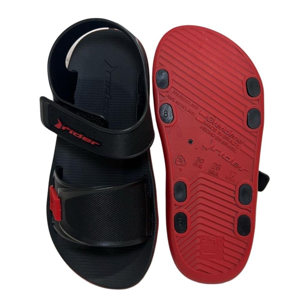 SANDÁLIA RIDER INFANTIL KICK 12354 Preto/Vermelho 3
