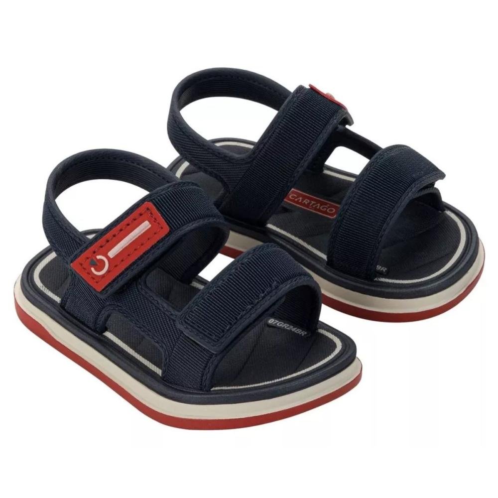 SANDÁLIA CARTAGO BABY SPORT 12405 Azul Esc/Vermelho 2