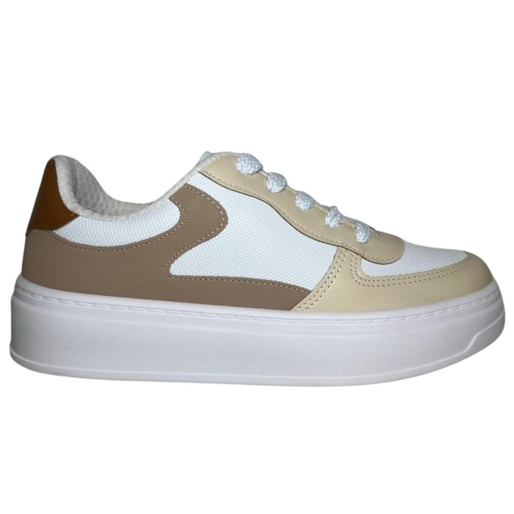 TÊNIS BEIRA RIO CASUAL Branco/Bege