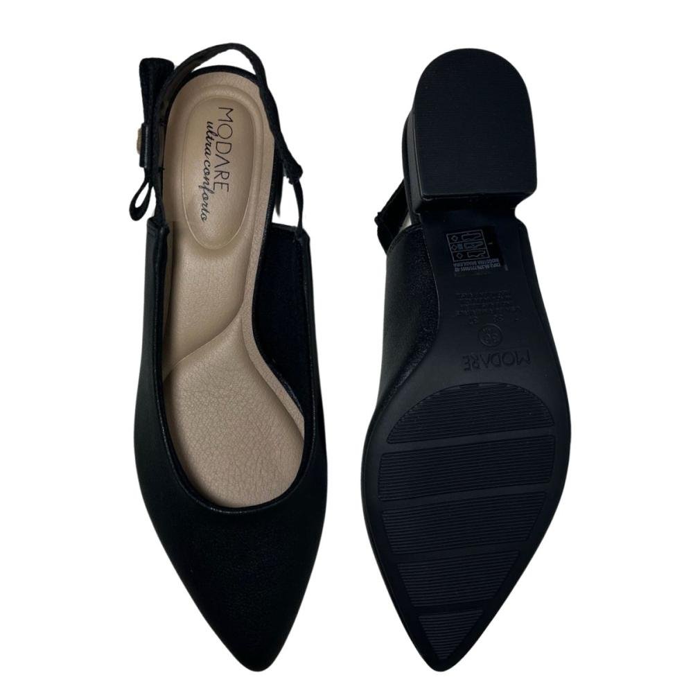 SAPATO SLINGBACK MODARE SALTO BLOCO ULTRACONFORTO 7340.132 Preto 3
