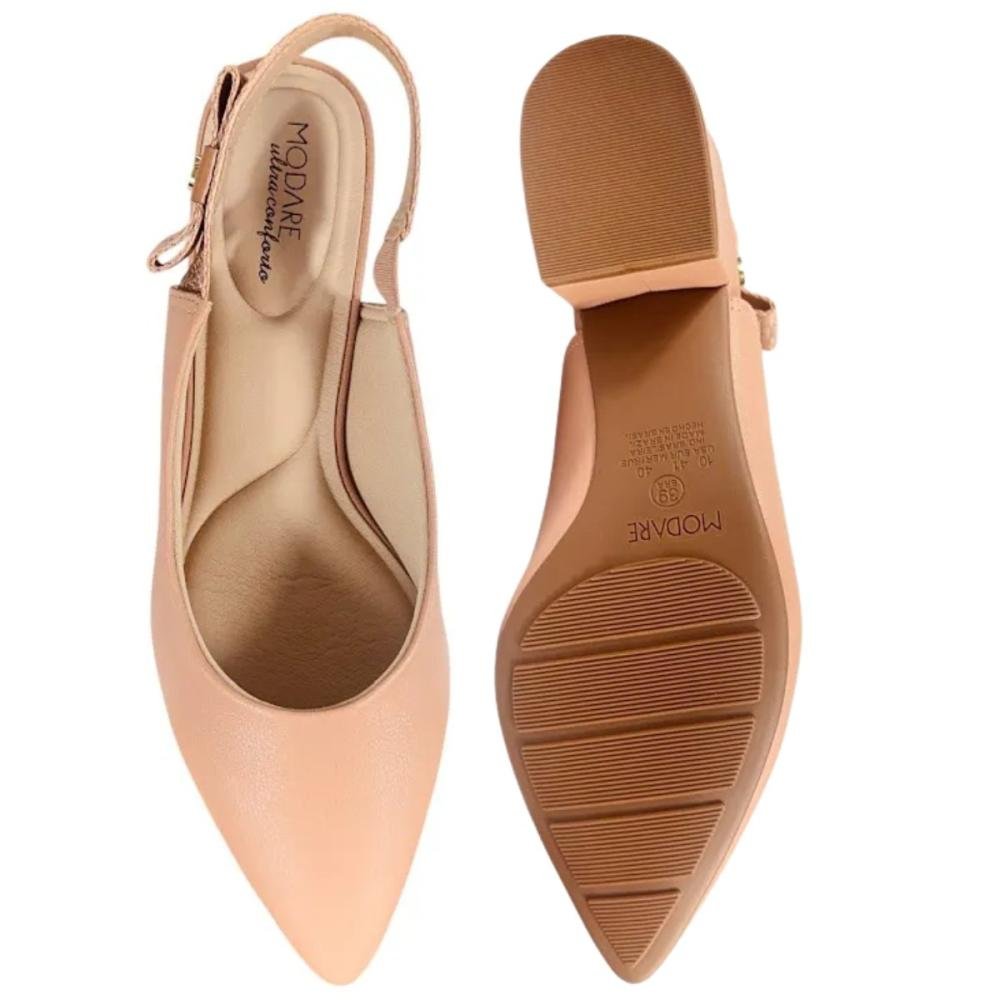 SAPATO SLINGBACK MODARE SALTO BLOCO ULTRACONFORTO 7340.132 Rose 3