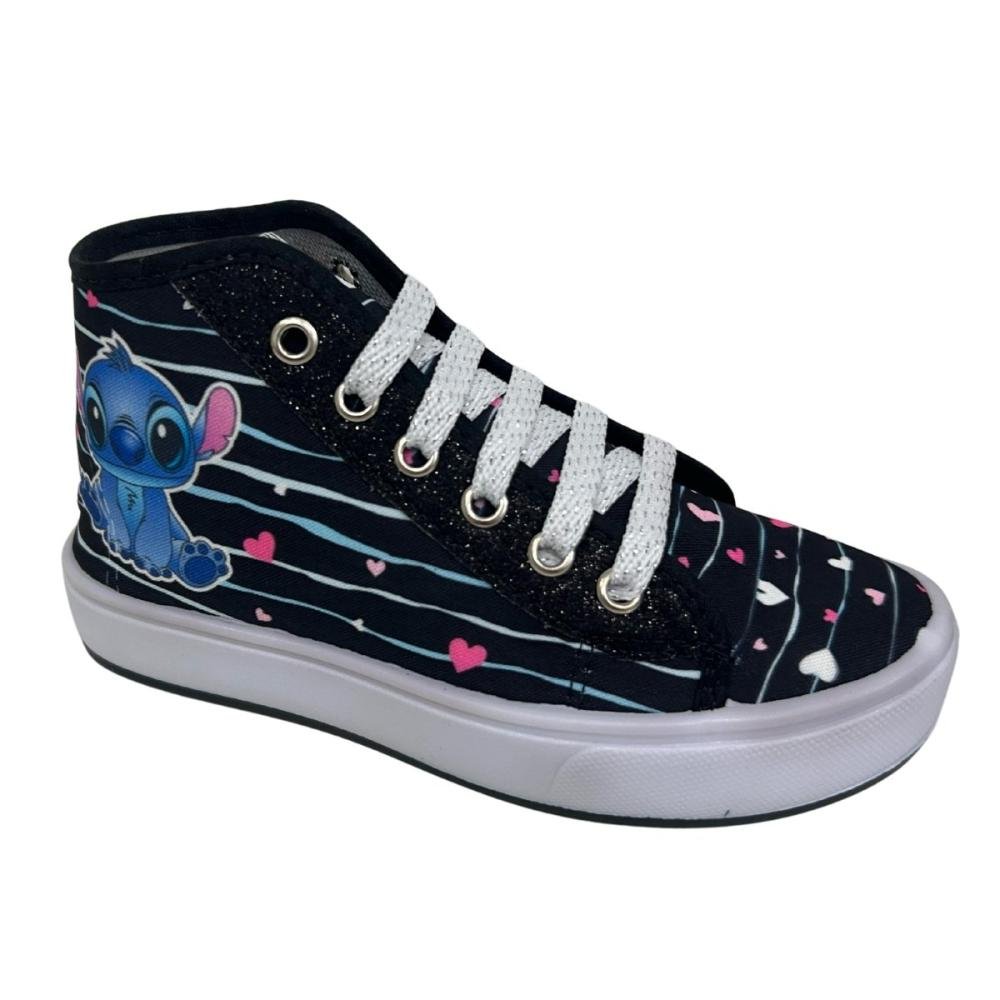 TÊNIS ORTOBESSA INFANTIL CANO ALTO STITCH 46-I Preto/Azul 2