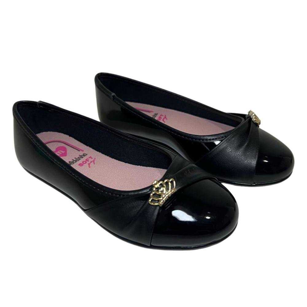 SAPATILHA MOLEKINHA MENINA COROA 2502.1008 Preto 2