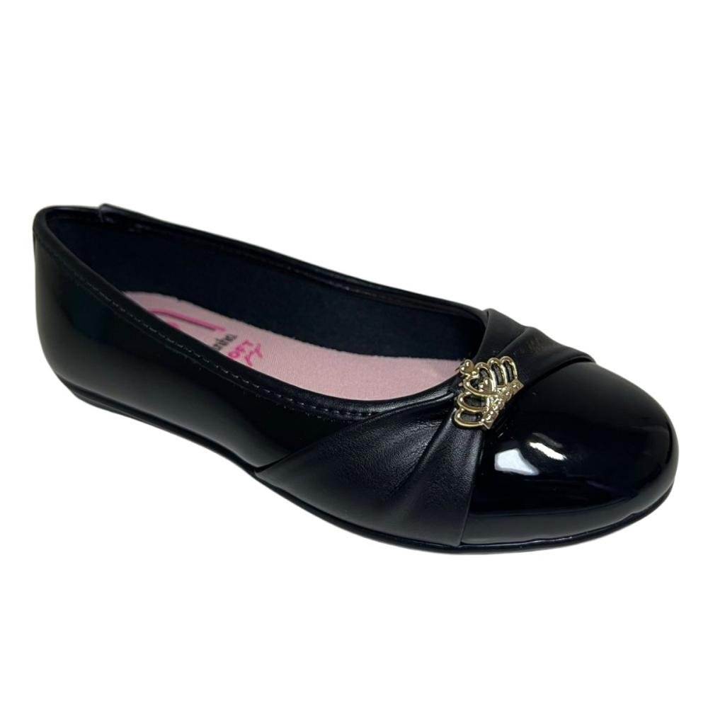 SAPATILHA MOLEKINHA MENINA COROA 2502.1008 Preto 6