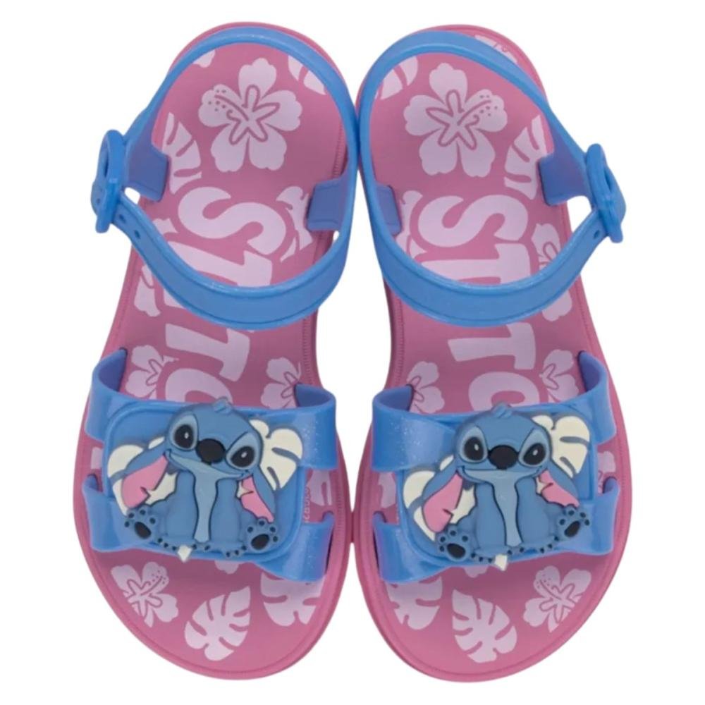 SANDÁLIA GRENDENE KIDS STITCH PET SHOP 23321 Rosa/Azul 5