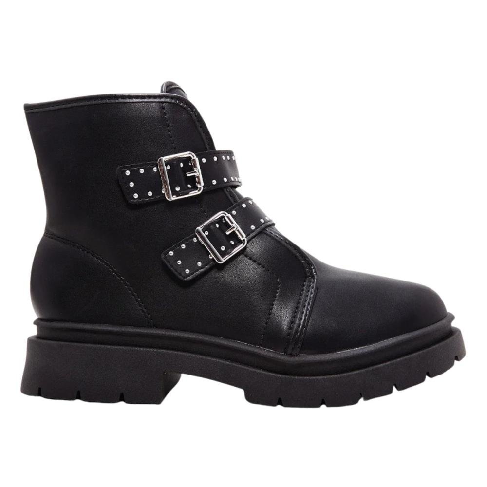 BOTA COTURNO MOLEKINHA MENINA COM FIVELA 2182.114 Preto 2