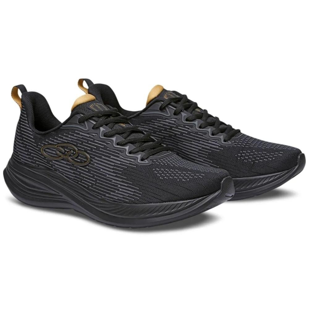 TÊNIS OLYMPIKUS MARTE MASCULINO Preto/Ouro 2