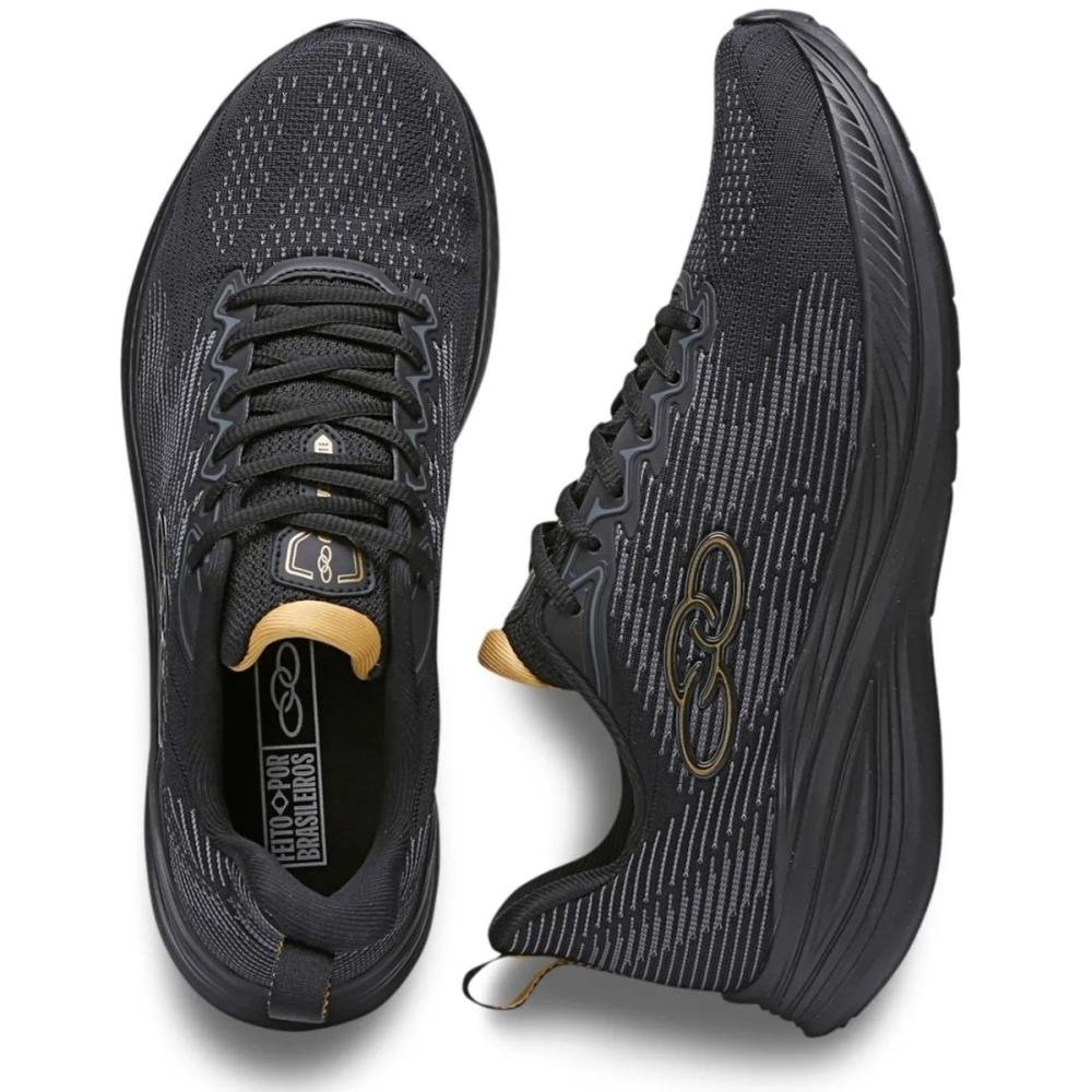 TÊNIS OLYMPIKUS MARTE MASCULINO Preto/Ouro 3