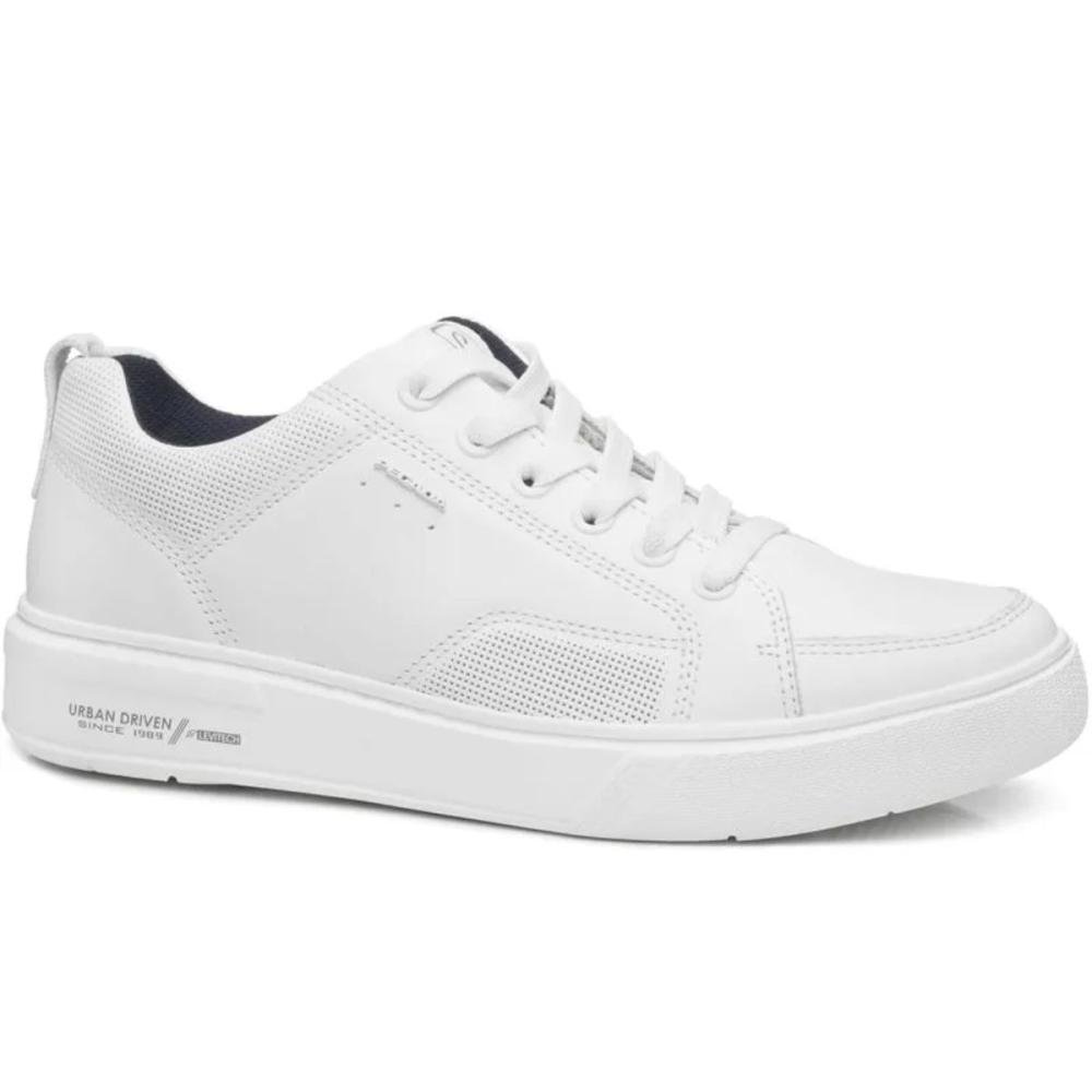 TÊNIS CASUAL PEGADA MASCULINO EM COURO 111902 Branco 1