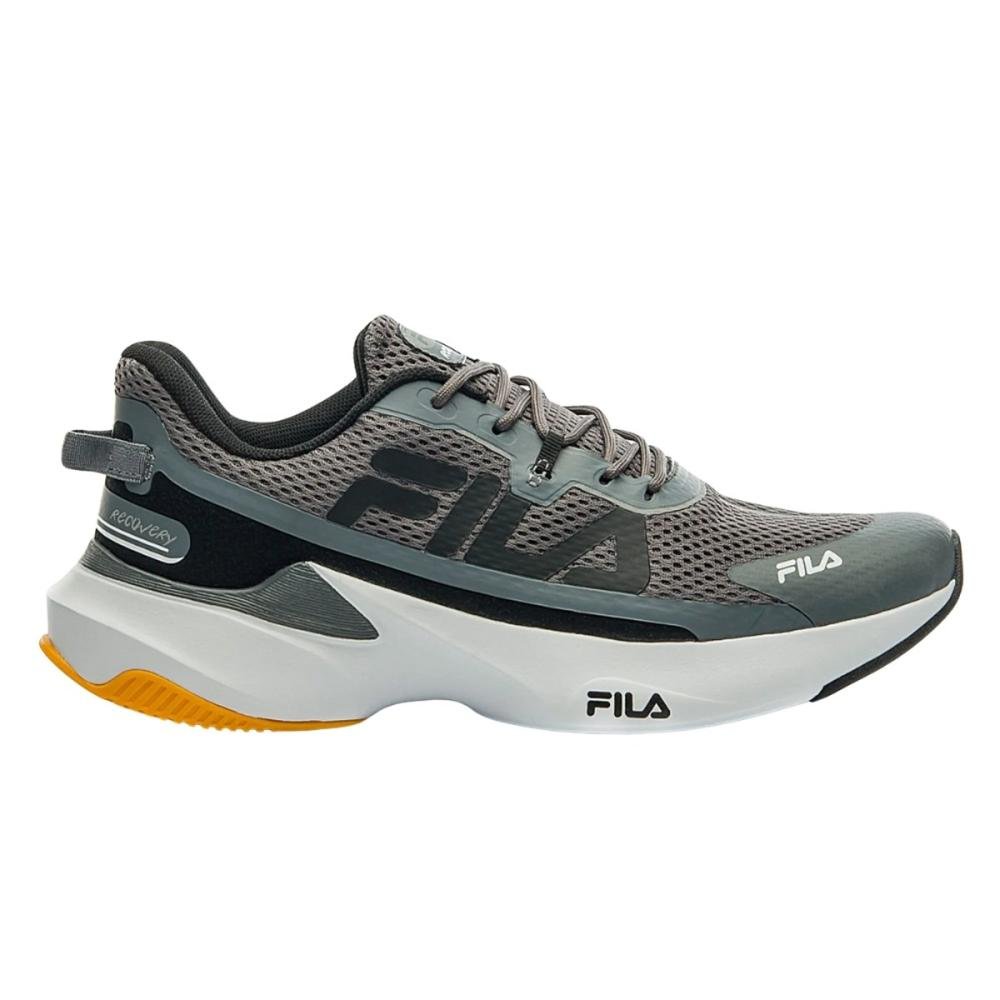 TÊNIS FILA RECOVERY MASCULINO Grafite/Preto/Laranj 1