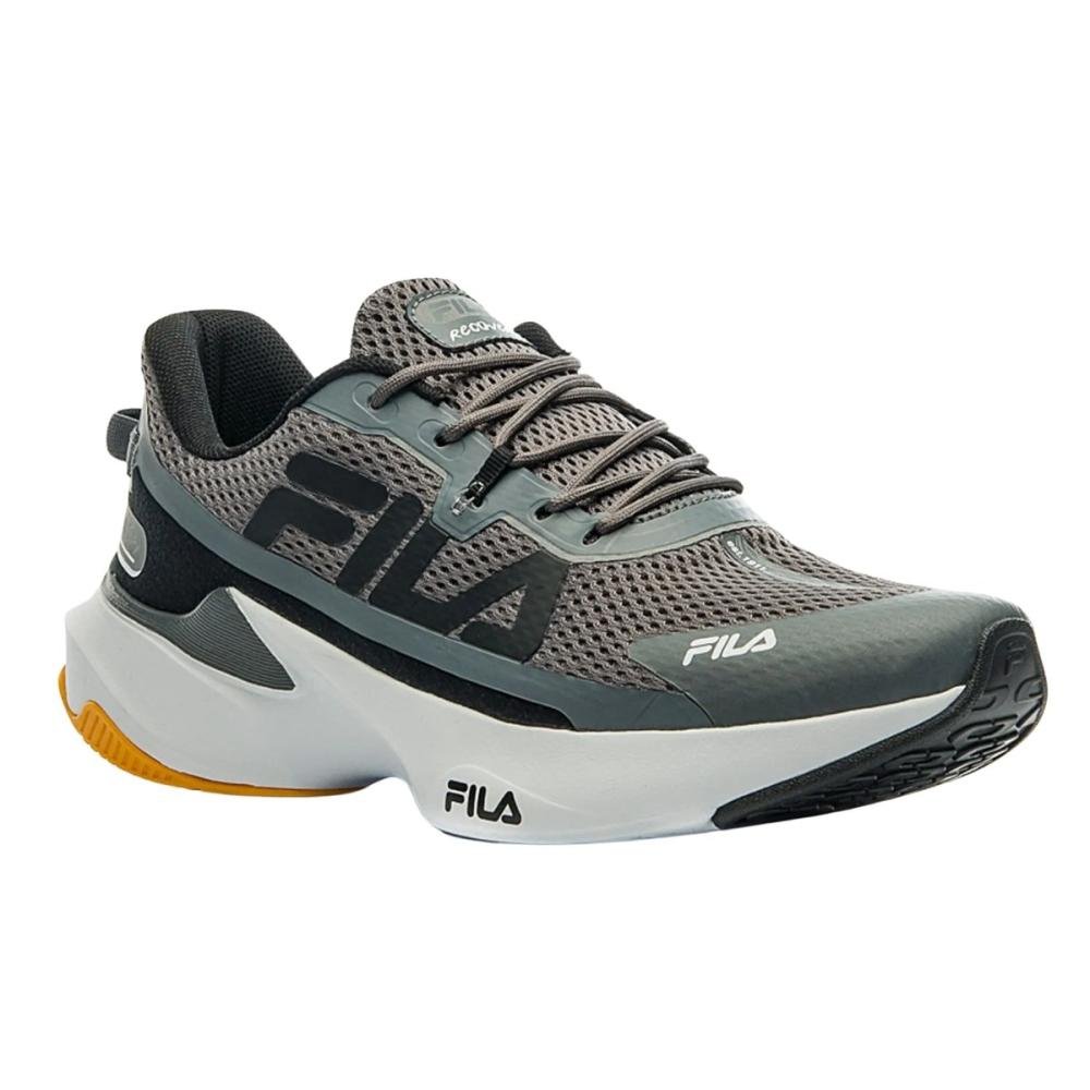 TÊNIS FILA RECOVERY MASCULINO Grafite/Preto/Laranj 2