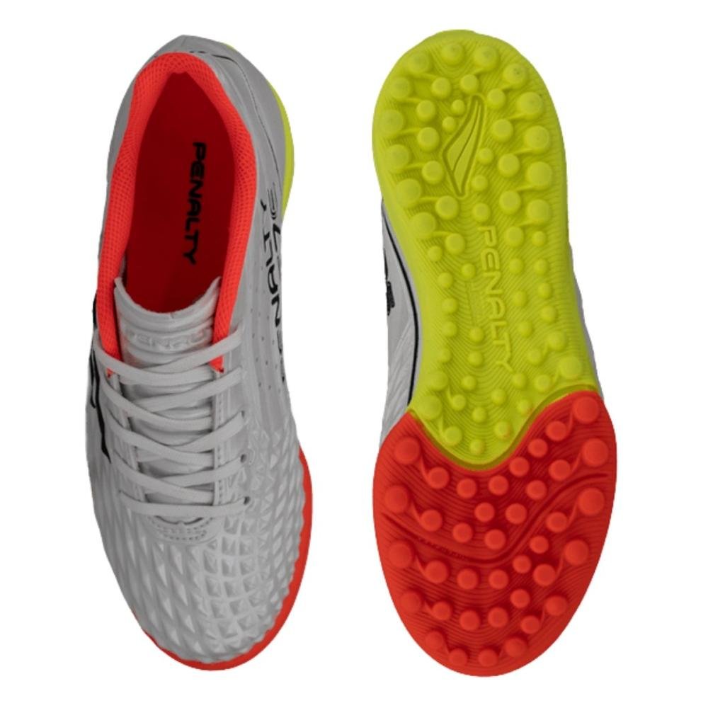 CHUTEIRA SOCIETY PENALTY SE7E KIDS XXI Branco/Amarelo 2