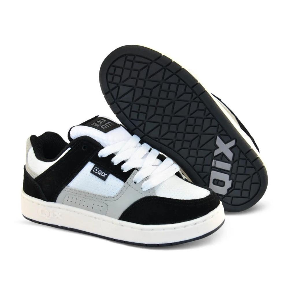 TÊNIS INFANTIL QIX AM Cinza/Branco/Preto 3