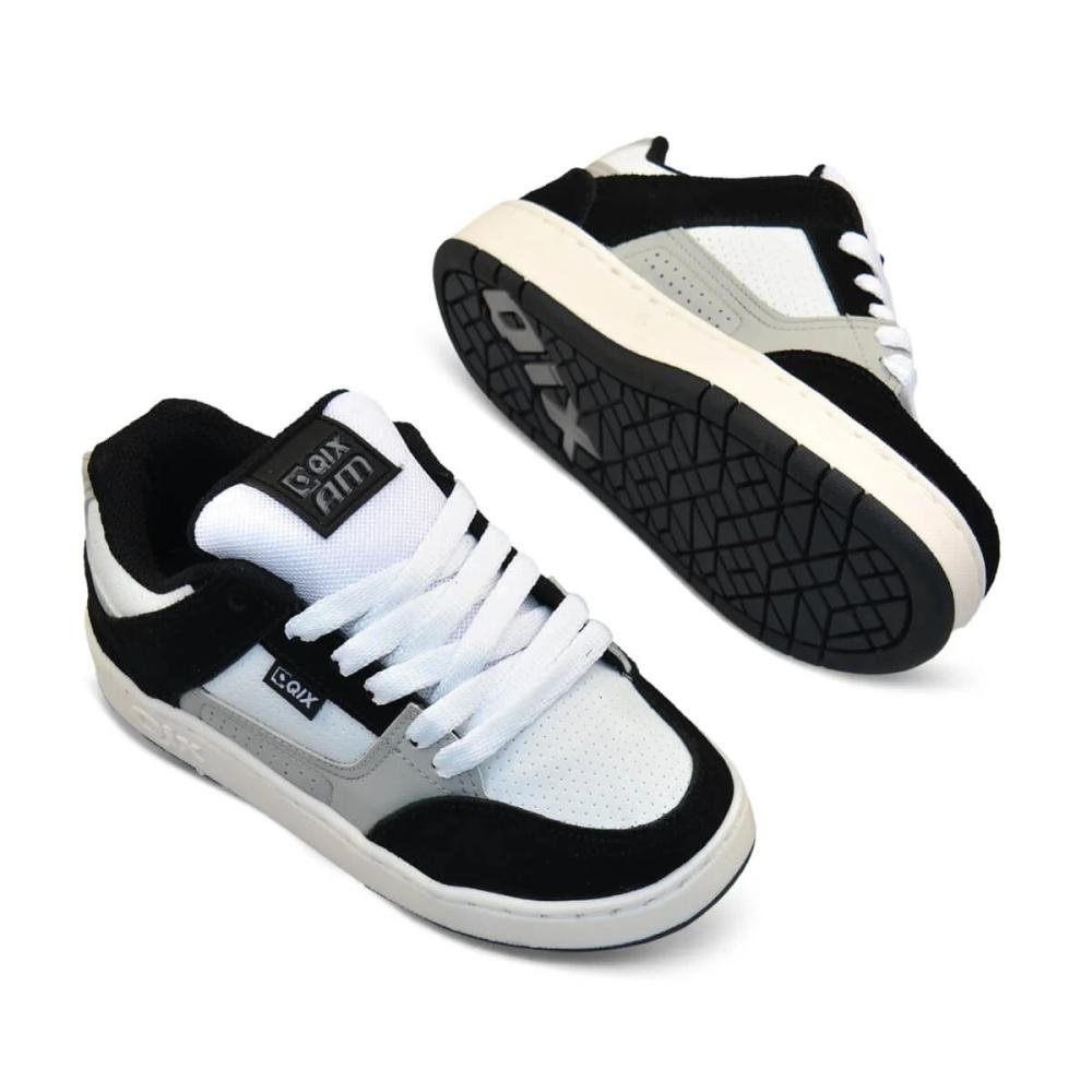 TÊNIS INFANTIL QIX AM Cinza/Branco/Preto 4