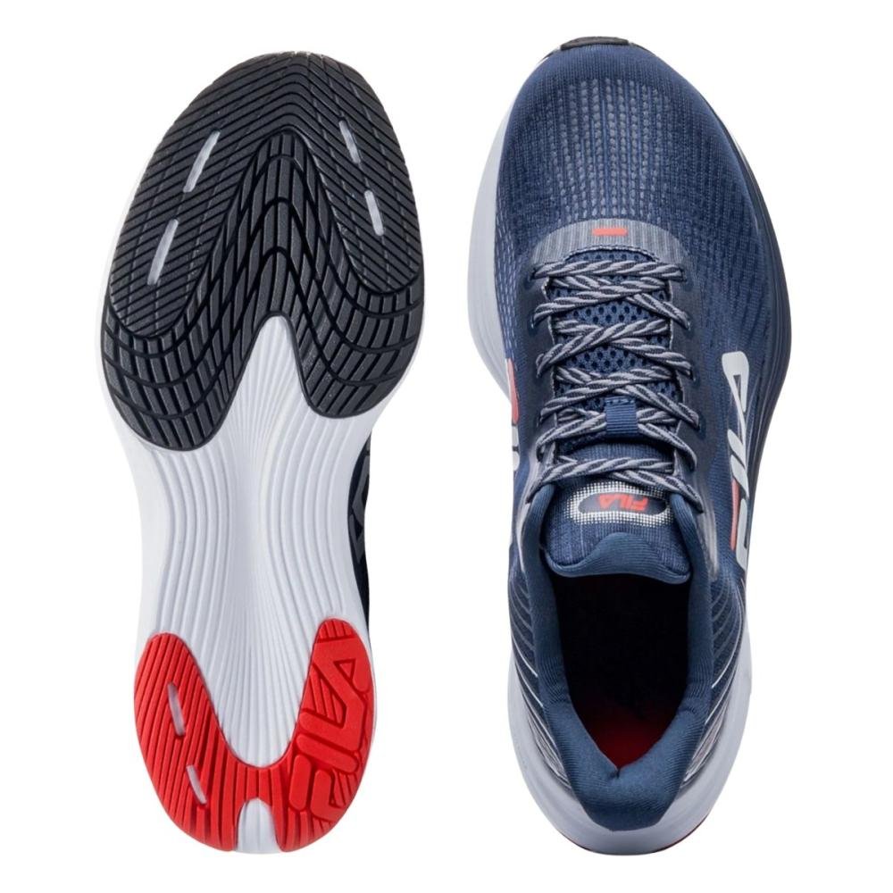 TÊNIS FILA RACER CURVE 2 MASCULINO Azul Escuro/Vermelho 2