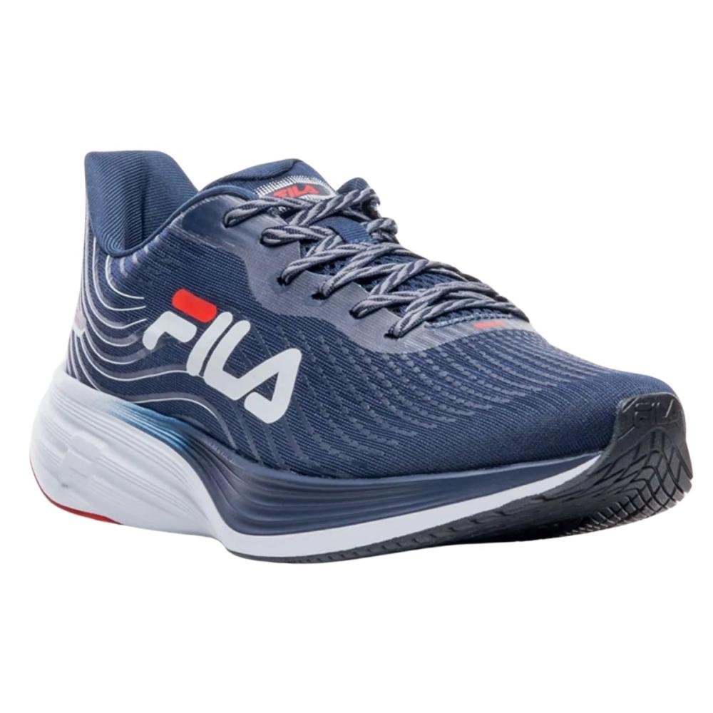 TÊNIS FILA RACER CURVE 2 MASCULINO Azul Escuro/Vermelho 3