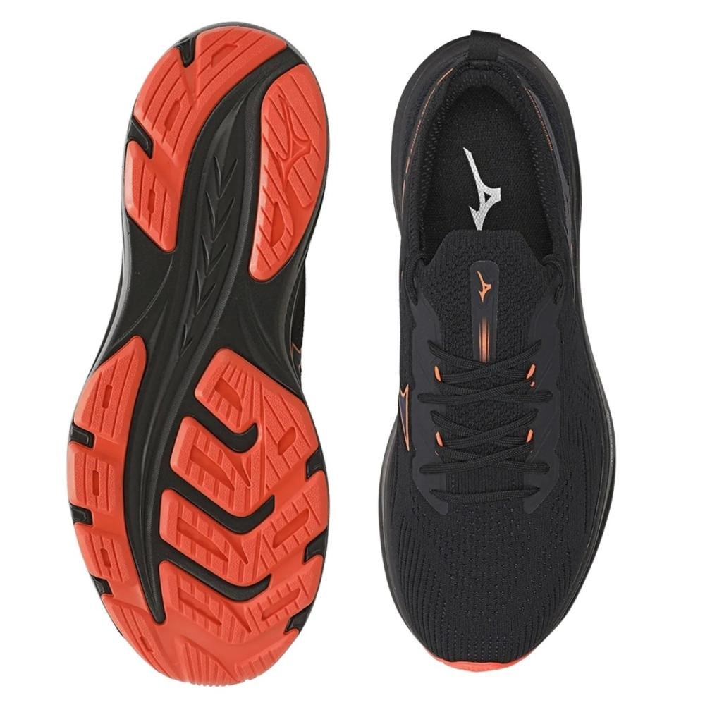 TÊNIS DE CORRIDA MASCULINO MIZUNO SUNRISE Preto/Vermelho 2