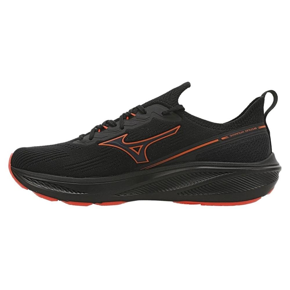 TÊNIS DE CORRIDA MASCULINO MIZUNO SUNRISE Preto/Vermelho 3