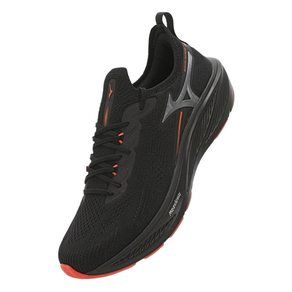 TÊNIS DE CORRIDA MASCULINO MIZUNO SUNRISE Preto/Vermelho 6