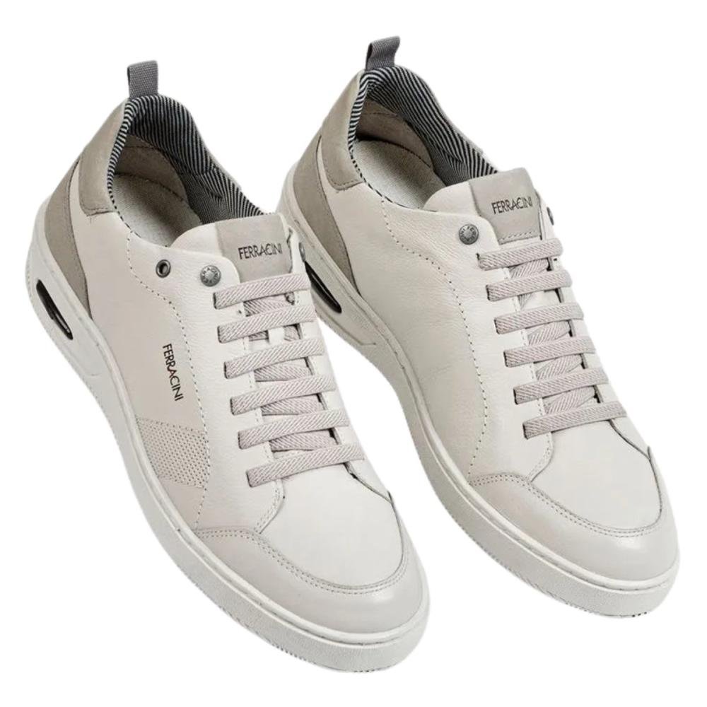 SAPATÊNIS FERRACINI MASCULINO NEW BLADY 2631 Off White/Cinza 2