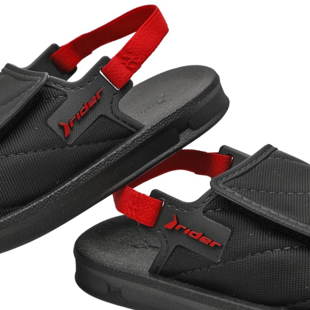 CHINELO SLIDE RIDER BABY STREET 12414 Preto/Vermelho 3