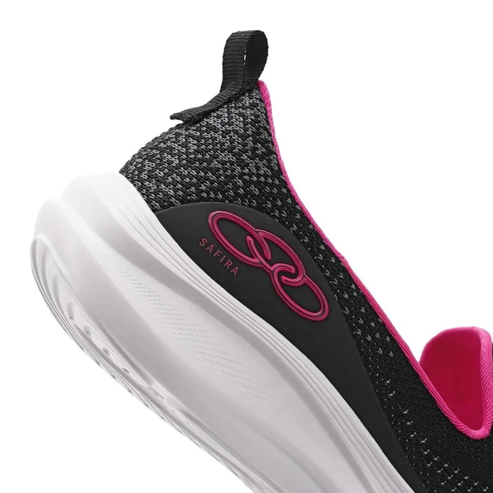 TÊNIS OLYMPIKUS SAFIRA FEMININO Preto/Rosa 5