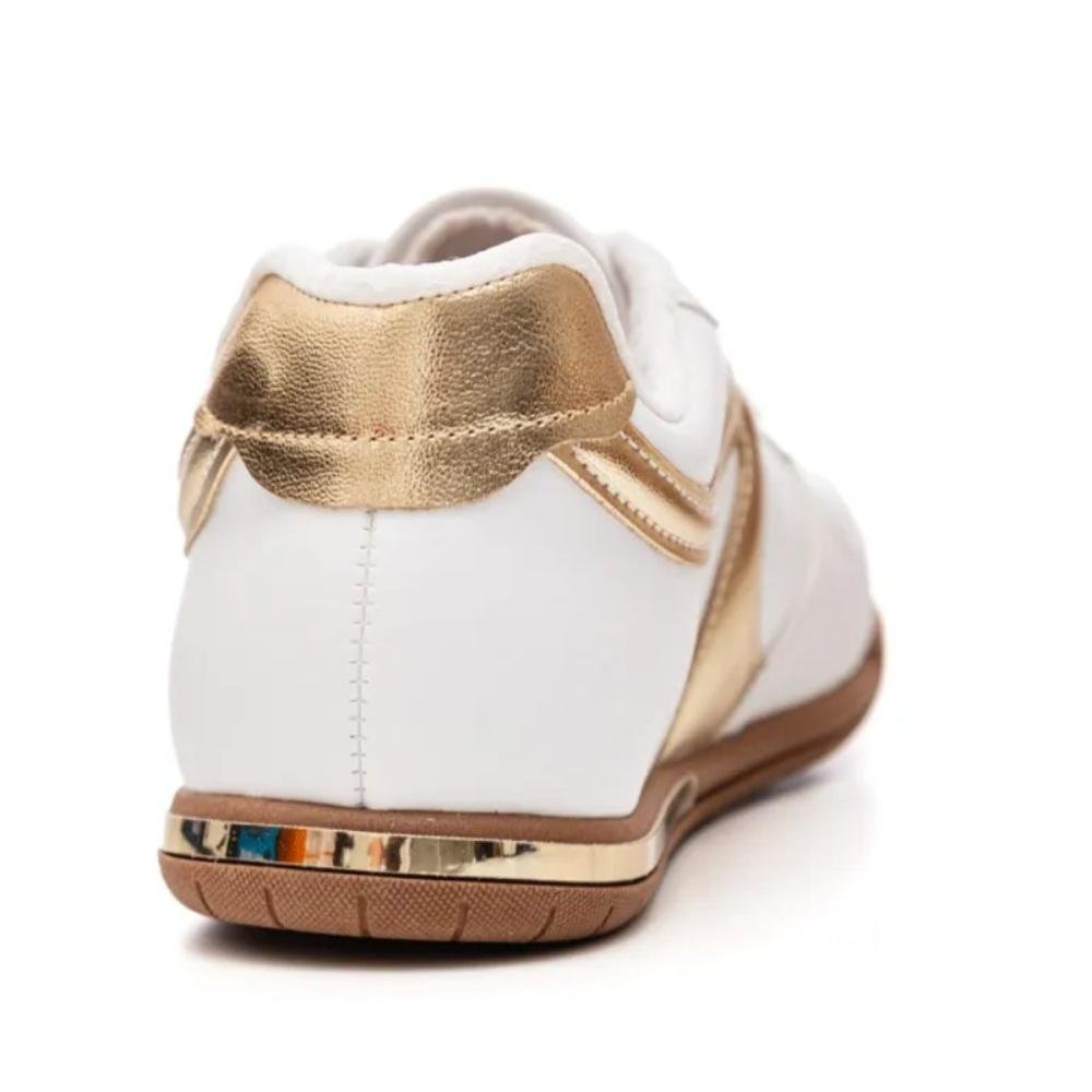 TÊNIS BEIRA RIO CASUAL METALIZADO 4326.101 Branco/Ouro 4
