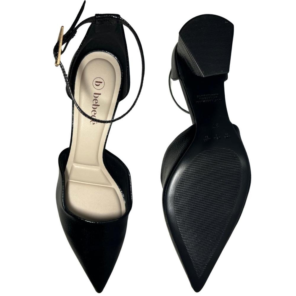 SAPATO SCARPIN BEBECÊ SALTO BLOCO 3838-542 Preto 2
