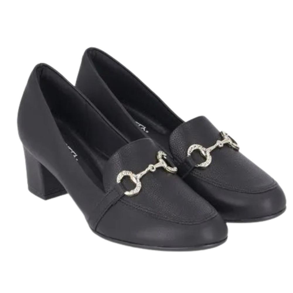 LOAFER PICCADILLY LAURA SALTO MÉDIO 110182 Preto 2