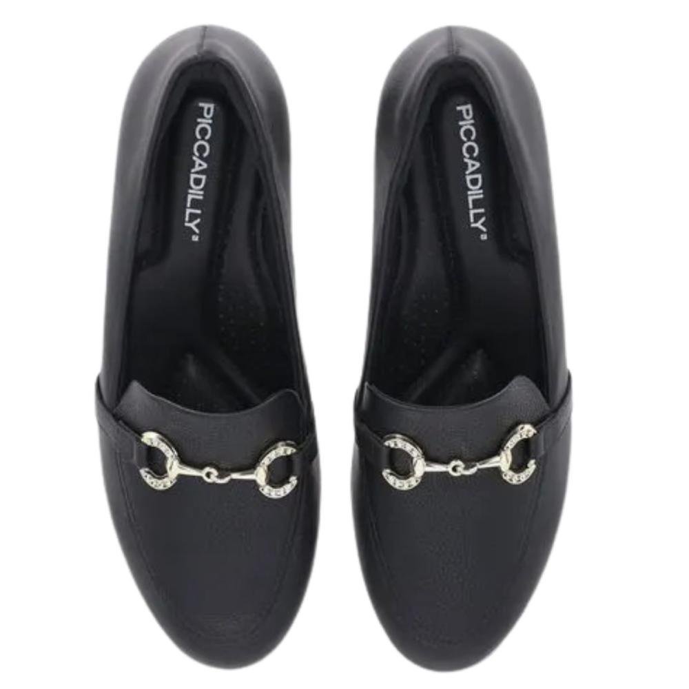 LOAFER PICCADILLY LAURA SALTO MÉDIO 110182 Preto 3