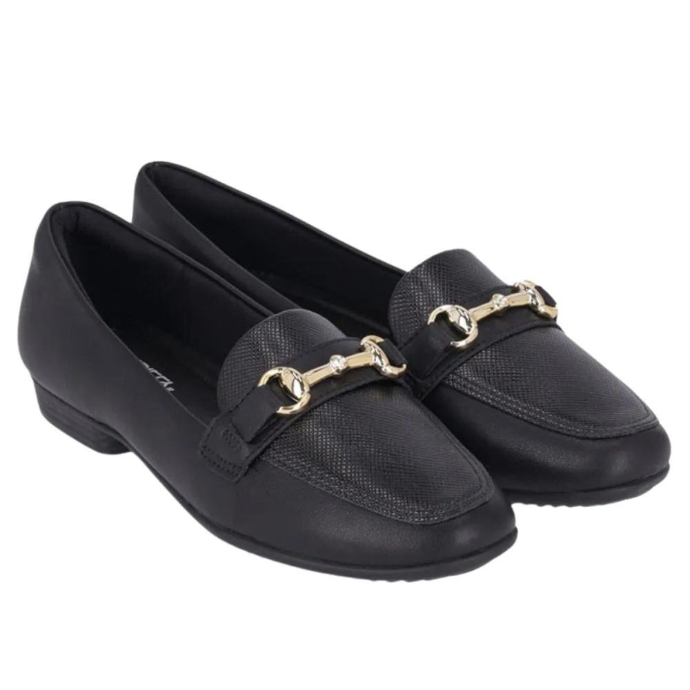 LOAFER PICCADILLY RAQUEL SALTO BAIXO 250247 Preto 2