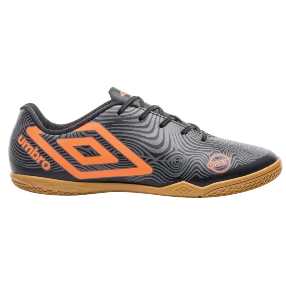 CHUTEIRA FUTSAL UMBRO ORBIT U01FB00152 Grafite/Preto/Laranja 1
