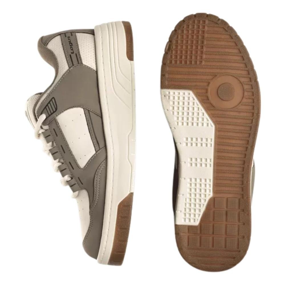 TÊNIS LOGUS STREET FLIP MASCULINO 22570 Bege/Cinza 3