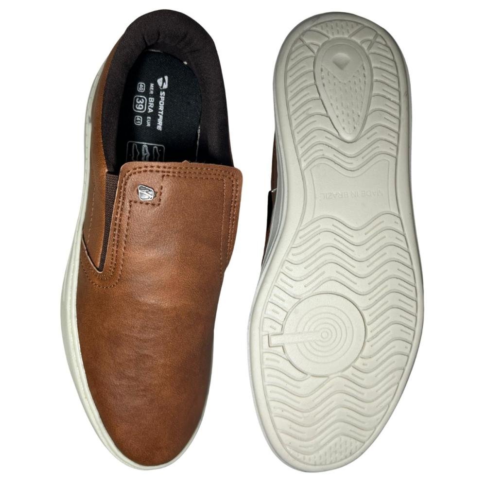 SAPATÊNIS SPORT FIRE SLIP ON 0136 Marrom Claro 2
