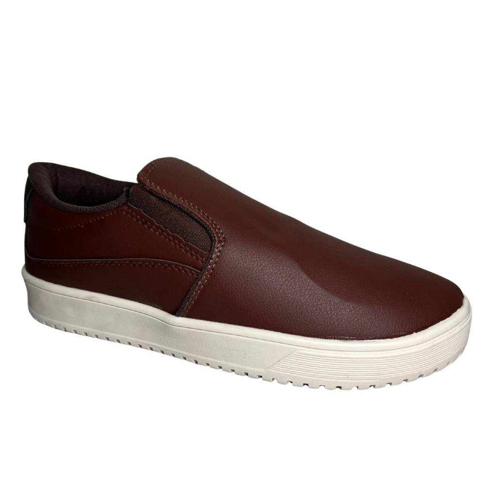 TÊNIS RAYON SLIP ON MASCULINO R1700 Marrom Escuro 3