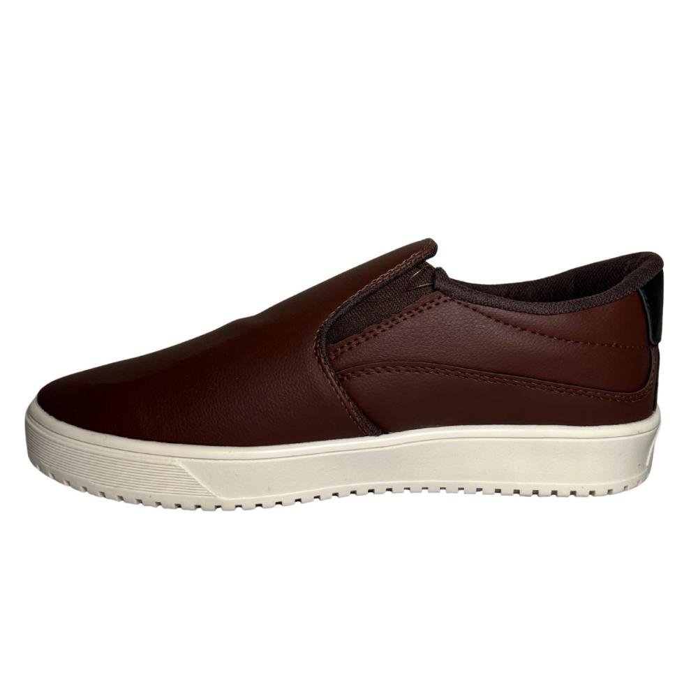 TÊNIS RAYON SLIP ON MASCULINO R1700 Marrom Escuro 4