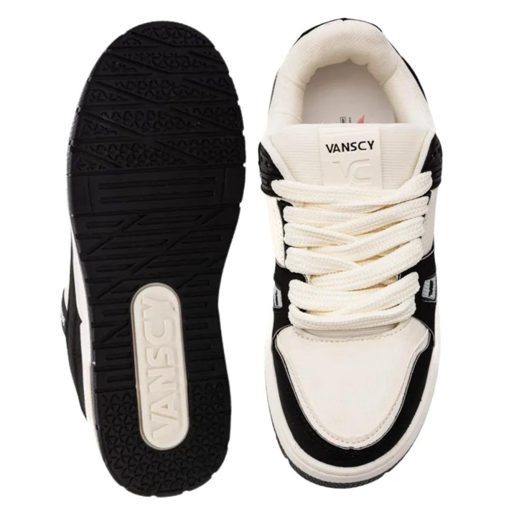 TÊNIS VANSCY SKATE MASCULINO V3855 Off White/Preto 2