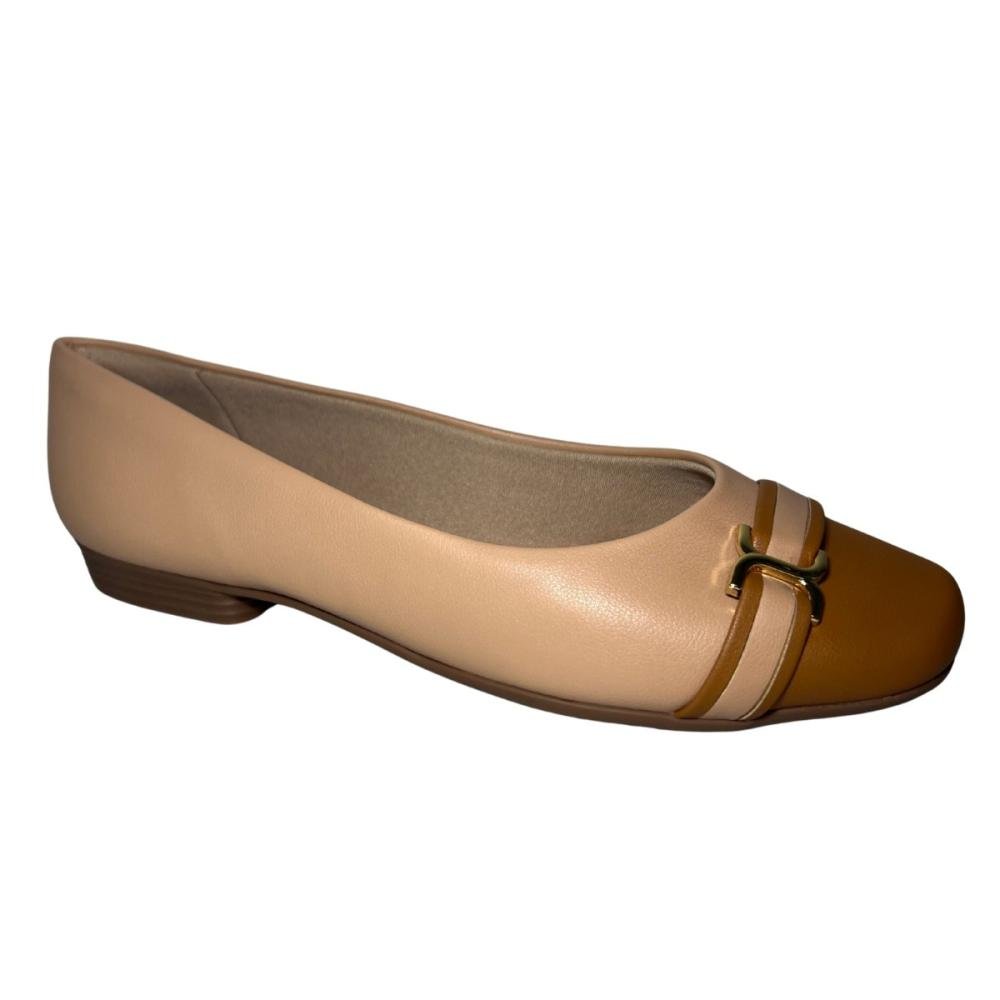 SAPATILHA PICCADILLY RAQUEL SALTO BAIXO 250246 Rosa Claro/Marrom Claro 3