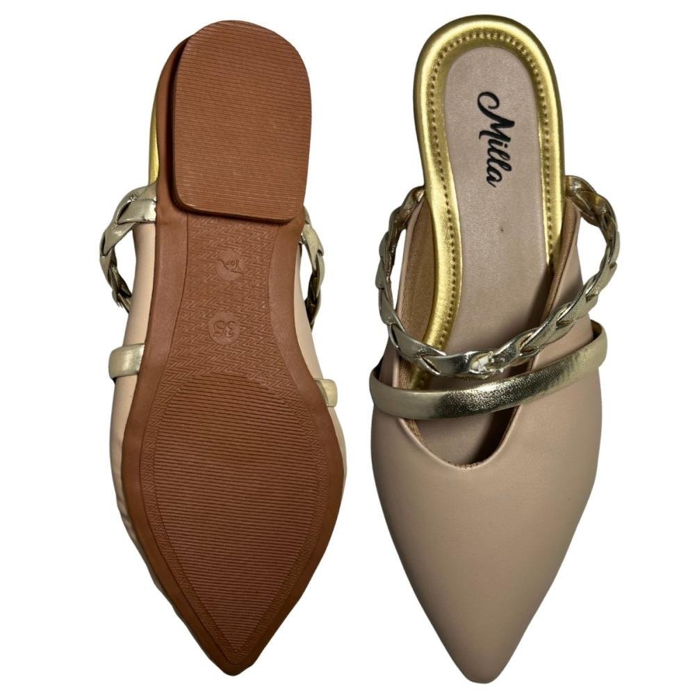 MULE MILLA 25-1007 Bege/Dourado 2