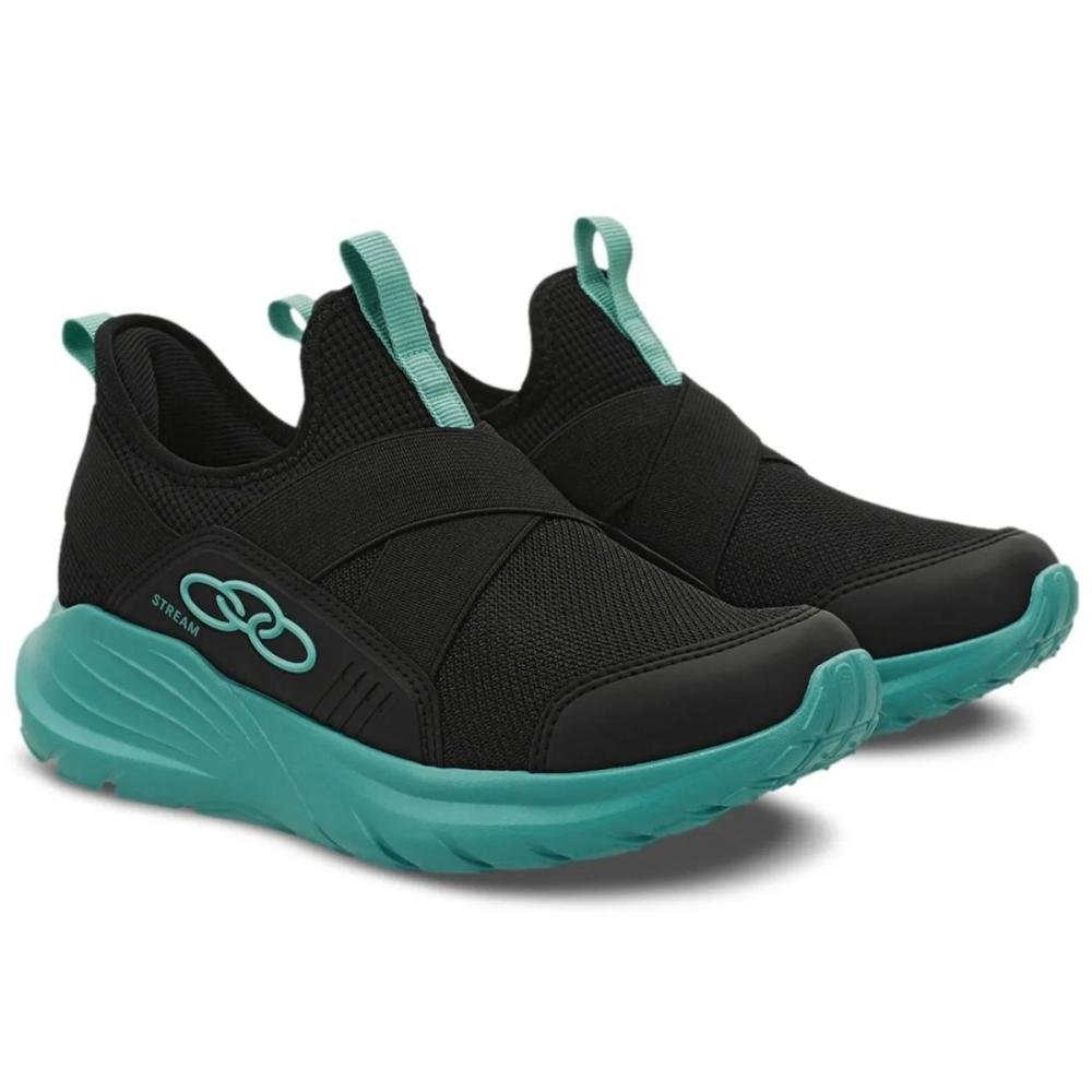 TÊNIS OLYMPIKUS STREAM INFANTIL Preto/Verde 2