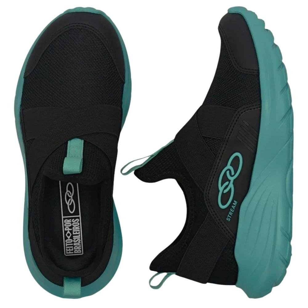 TÊNIS OLYMPIKUS STREAM INFANTIL Preto/Verde 3