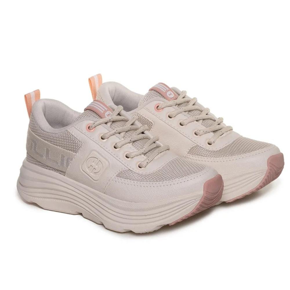 TÊNIS OLLIE VIRTUS 2 FEMININO CASUAL Bege 2