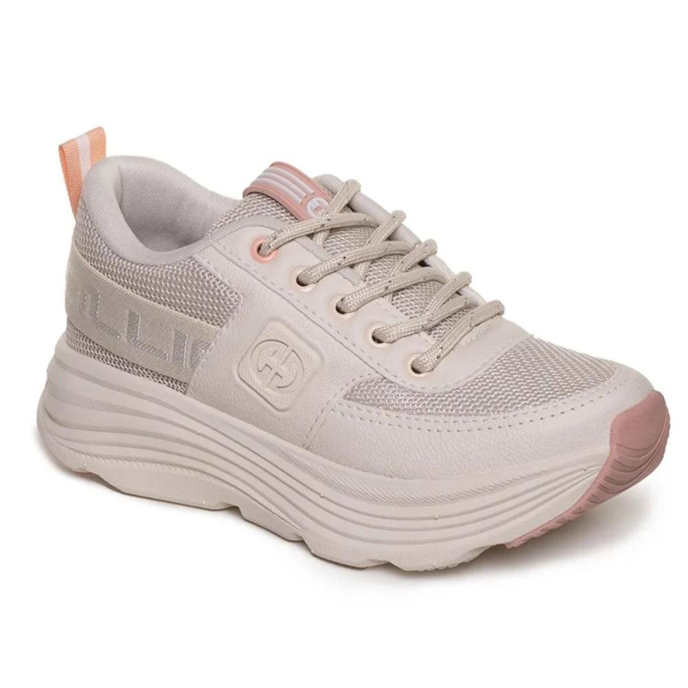TÊNIS OLLIE VIRTUS 2 FEMININO CASUAL Bege 3
