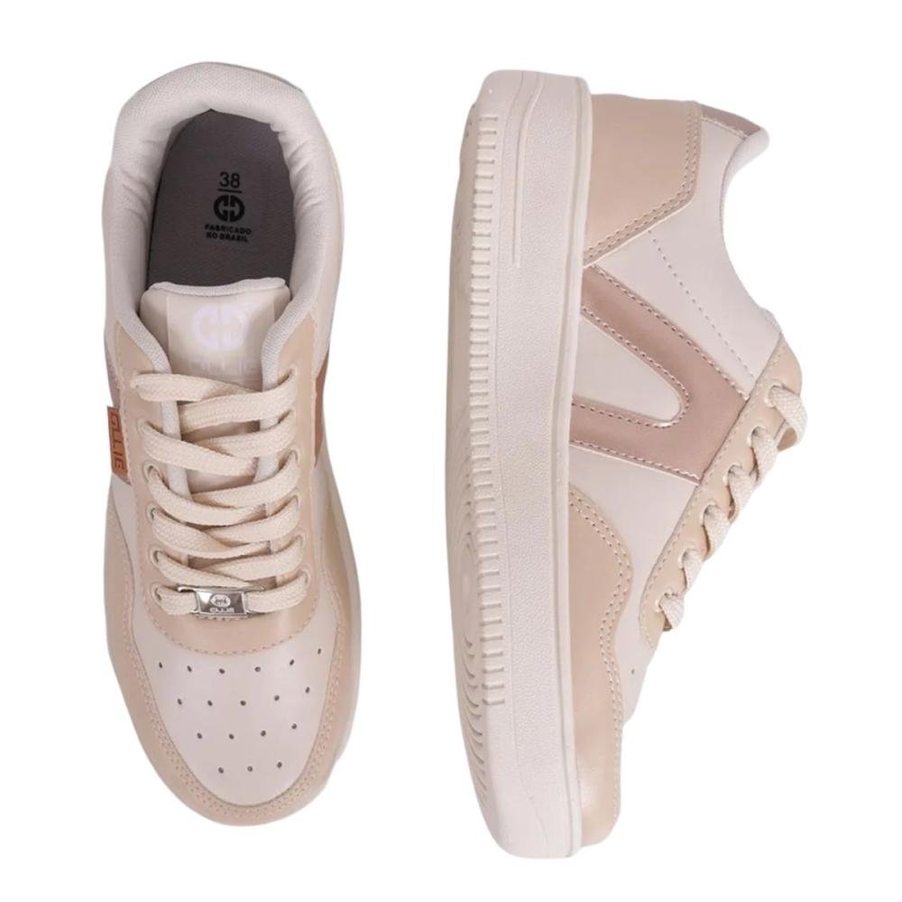 TÊNIS OLLIE CAPRI FEMININO CASUAL Bege 3