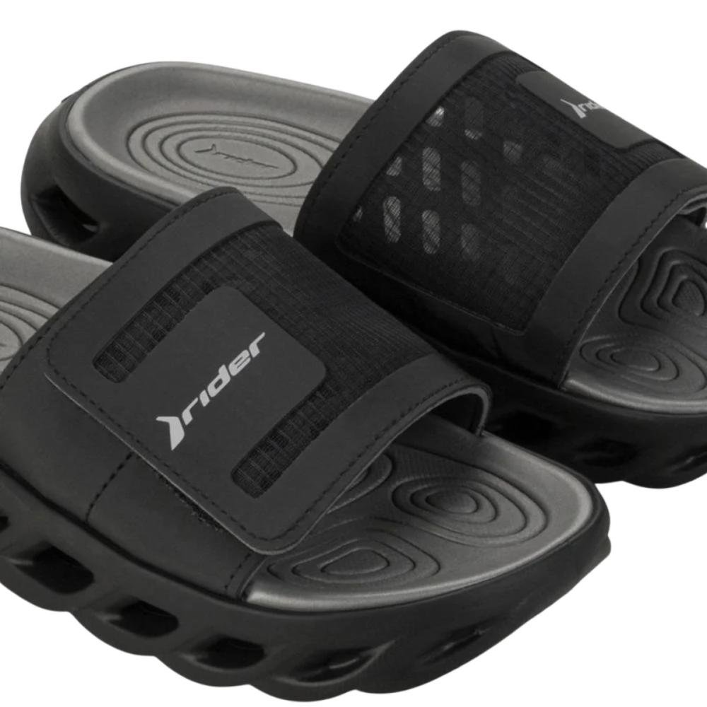 CHINELO SLIDE RIDER R POWER 12444 Preto/Cinza 5